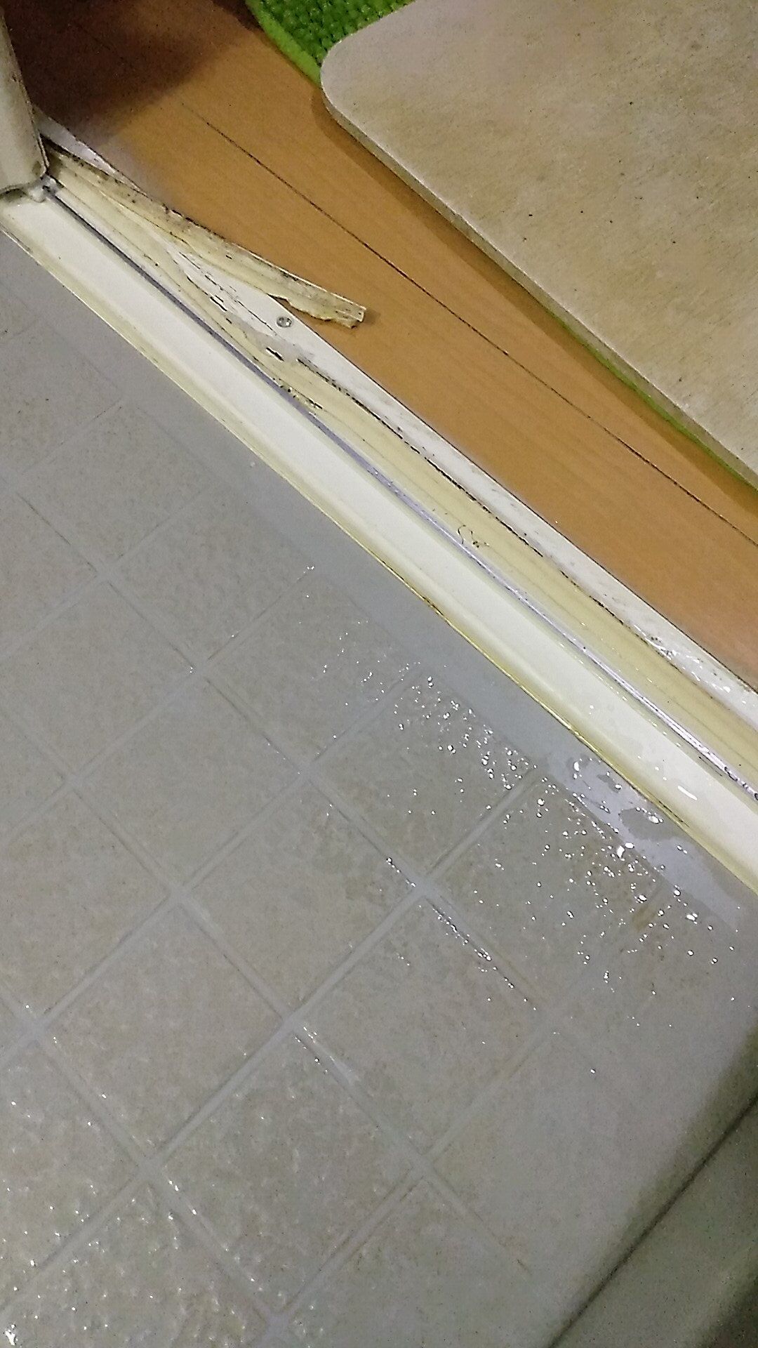 浴室ドア下部のパッキン（タイト材）を交換